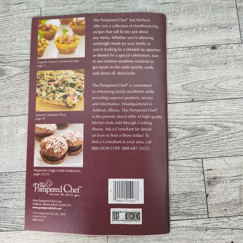 Pampered Chef Seasons Best‎ Cookbook 2008 Booklet Fall Winter Recipes Cozy-Core